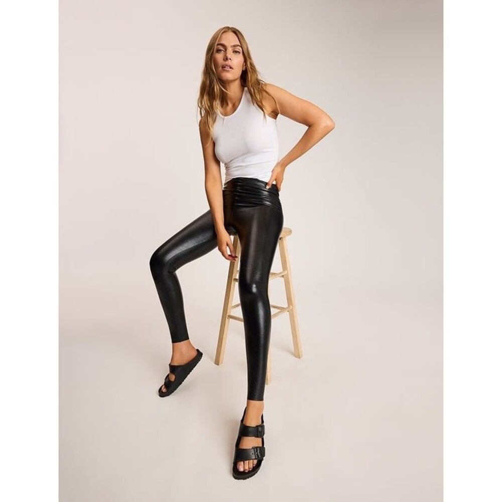 NWT Commando Perfect Control Faux Leather Leggings Black Size XS High Rise